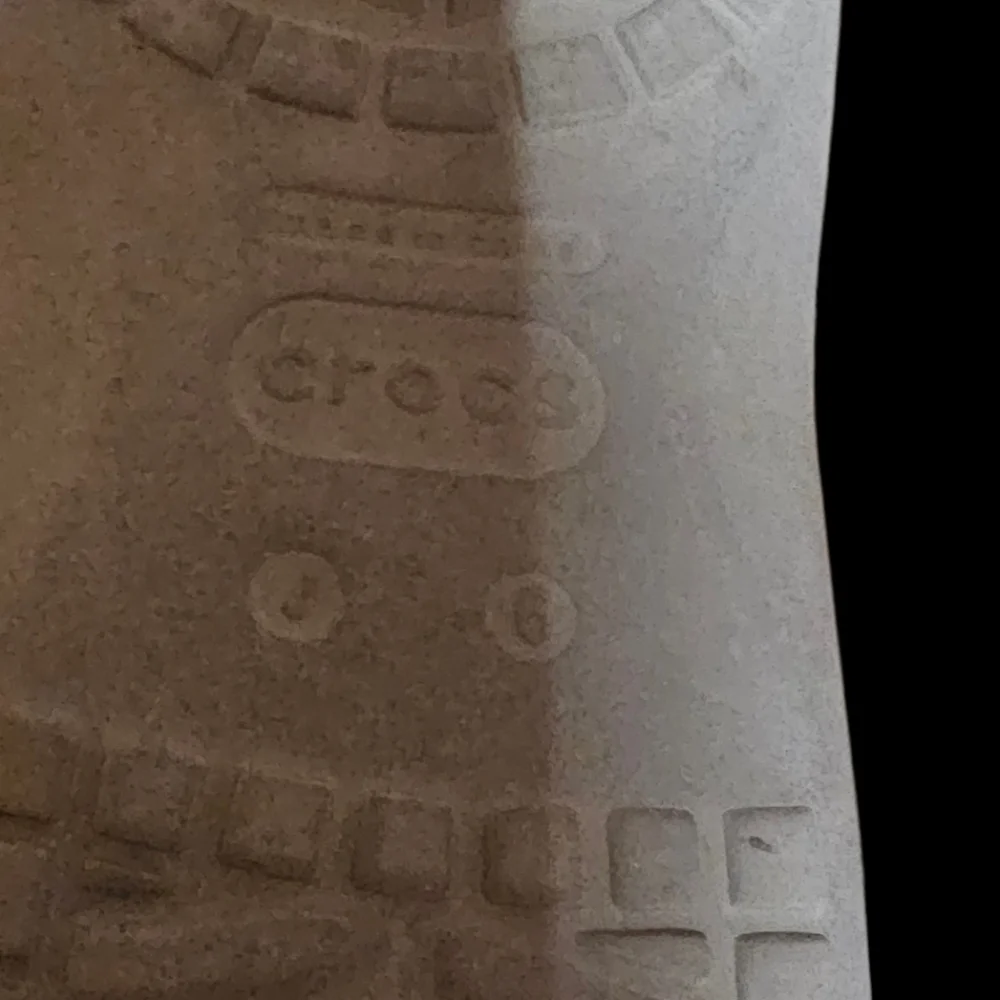 Crocs‎ Santa Cruz Canvas Slip On Shoes Gray Comfort Loafers J6 Youth Mens 6